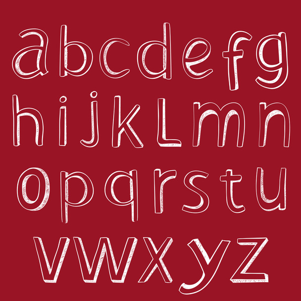 Handmaid alphabet. vector for design - Vektor, Bild
