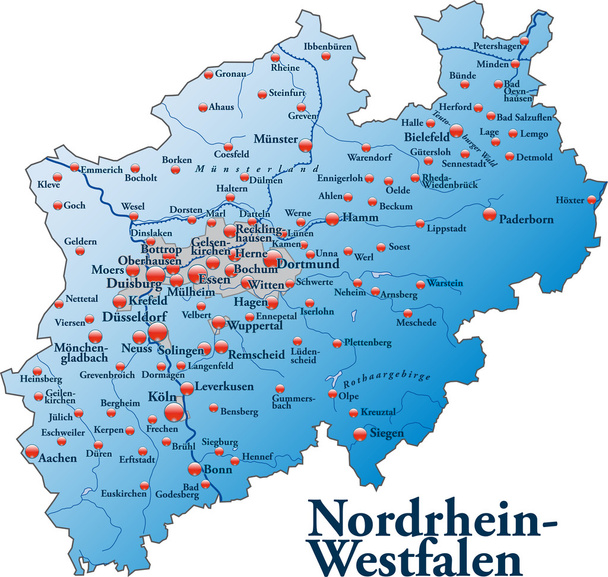 Nordrhein-westfalen-blau - Vektor, kép