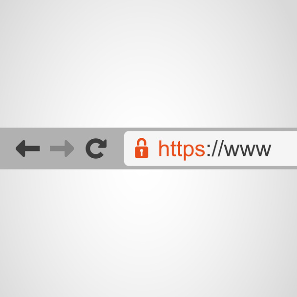 Browser-Adressleiste mit https-Protokoll-Zeichen - Vektor, Bild