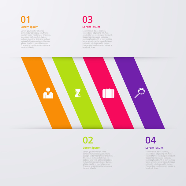 Vector illustration infographics four options - Διάνυσμα, εικόνα