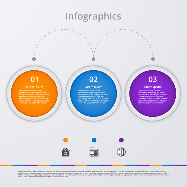 Vektor Illustration Infografik drei Optionen - Vektor, Bild