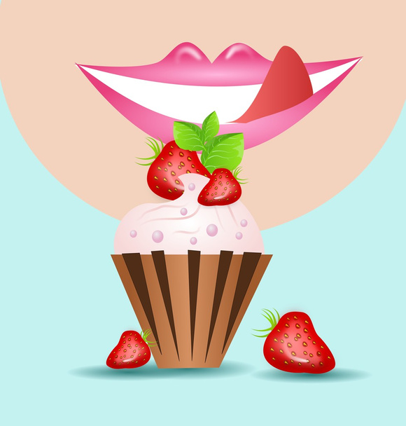 Cupcake delicada
 - Foto, Imagen