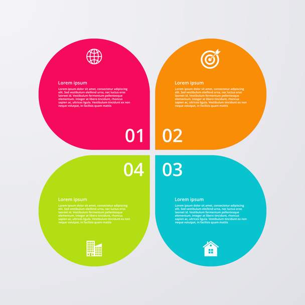 Vector illustration infographics four options - Vector, Image