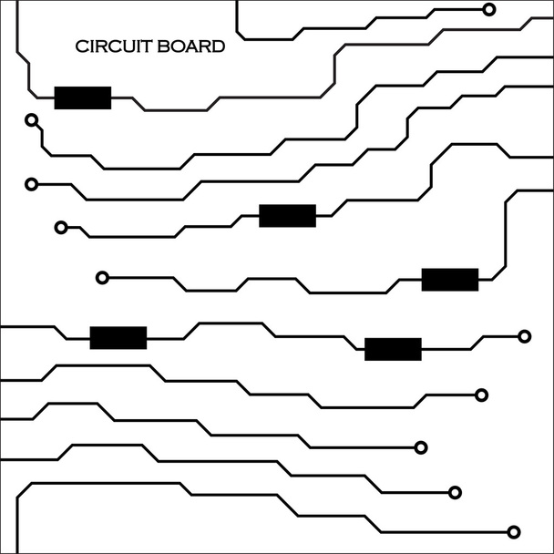 Placa de circuito. Fondo abstracto. Ilustración vectorial. Eps 10
 - Vector, Imagen
