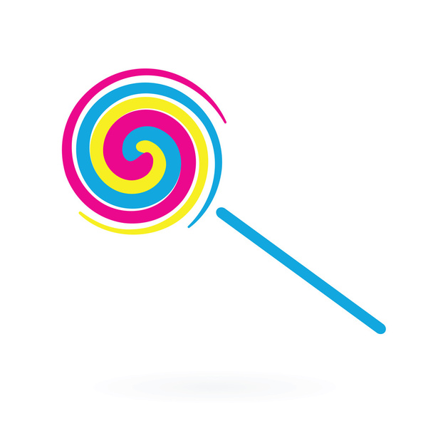 lollipop icon flat design - Vector, afbeelding