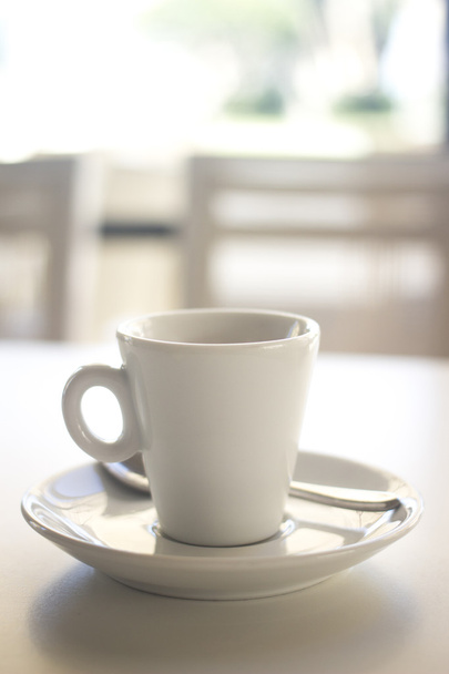 кава expresso чашка ложка блюдця ресторан кафе бар
 - Фото, зображення