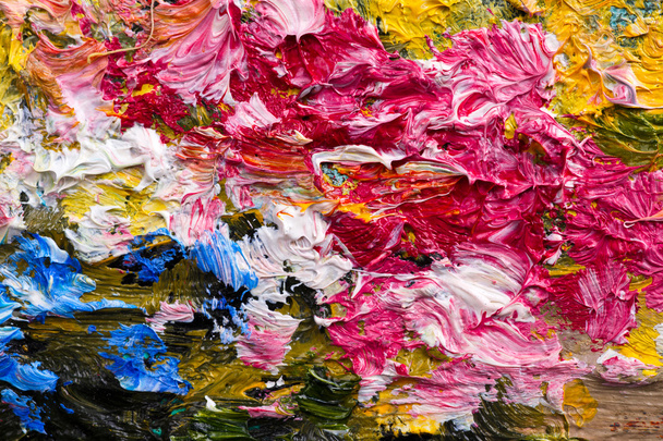 Fondo abstracto. Pintura al óleo - flores
 - Foto, imagen