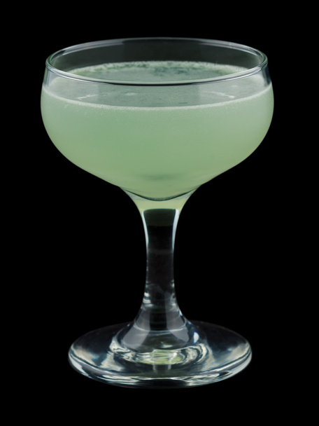 Green Ghost cocktail isolated on black background - Zdjęcie, obraz