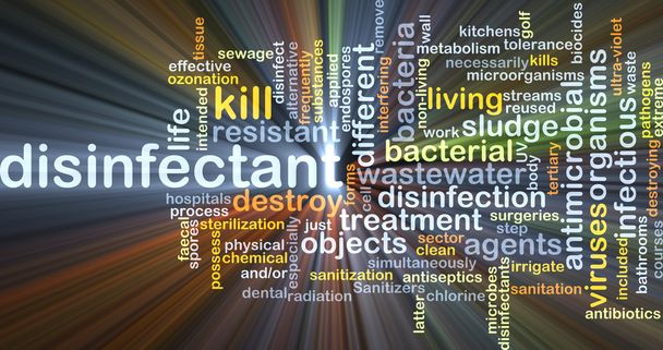 Disinfectant background concept glowing - Photo, Image