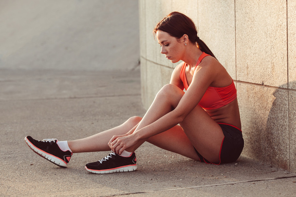 woman getting ready for jogging - Photo, image