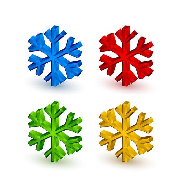 Snowflake icons - Vector, imagen
