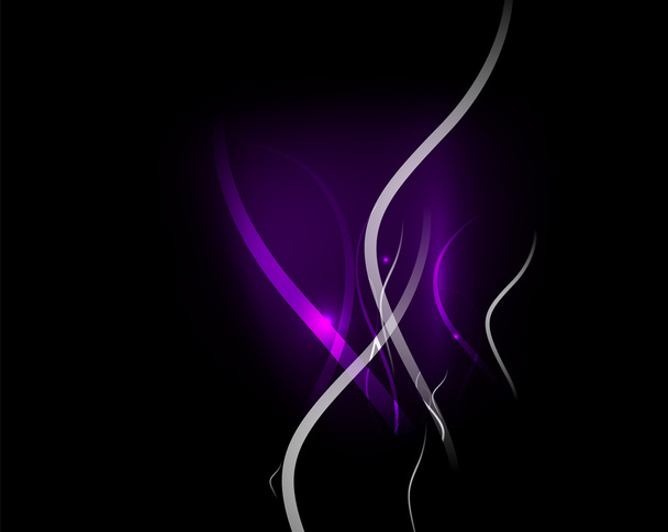 fialové abstraktní vlna v temný prostor - Vektor, obrázek