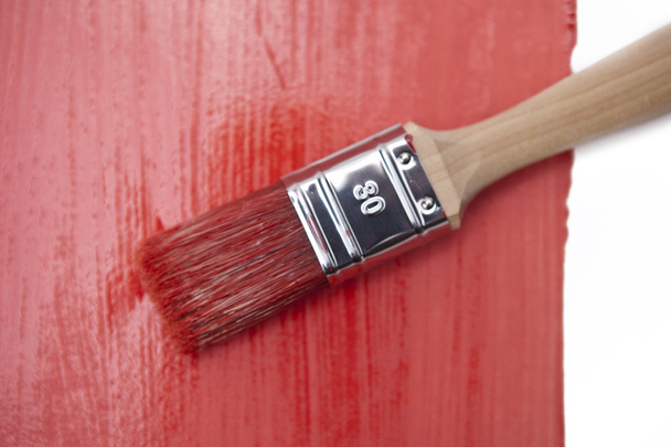 Farbe farbfächer pinsel farbtopf renovieren heimwerker baumarkt - Fotografie, Obrázek