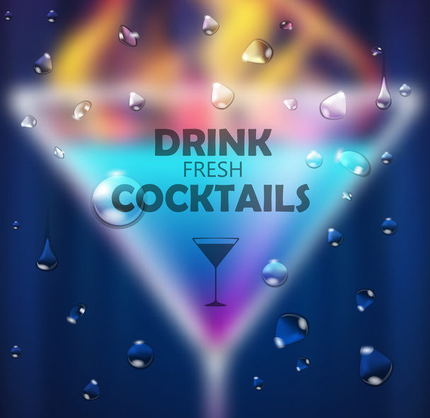 Cocktail blurred background - Διάνυσμα, εικόνα