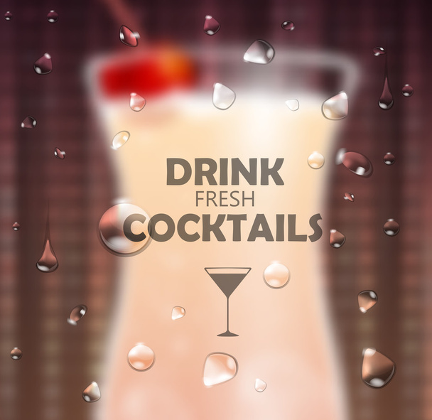 Cocktail blurred background - Vektor, obrázek
