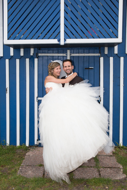 Happy and lovely married couple outside - Photo, Image