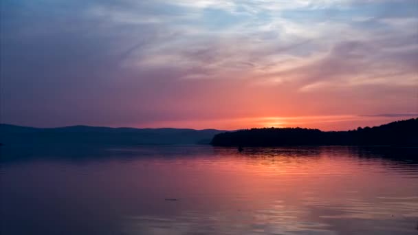 Jezioro timelapse Sunset - Materiał filmowy, wideo