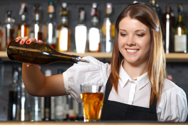 Female bartender at work - Fotó, kép