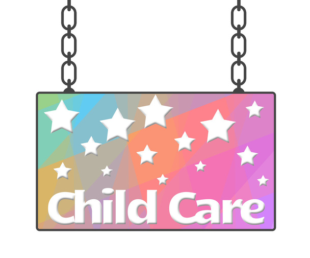 Kind zorg uithangbord - Foto, afbeelding