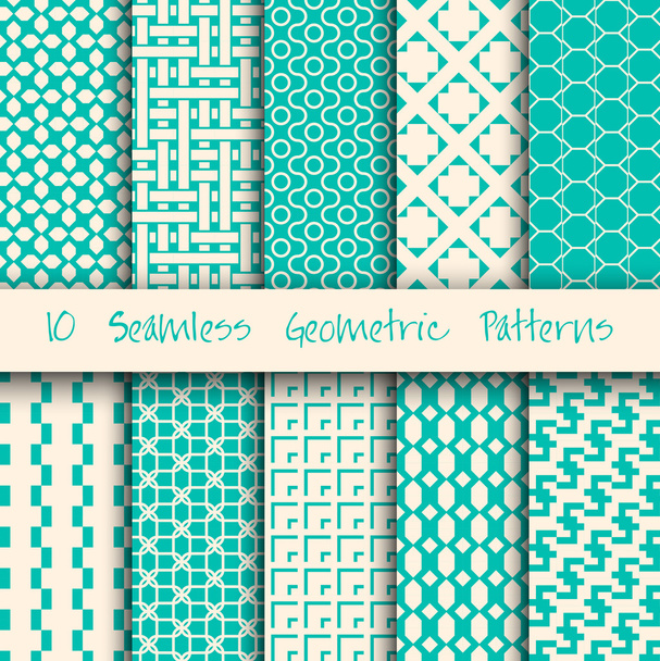 Grunge Seamless Geometric Patterns - Διάνυσμα, εικόνα
