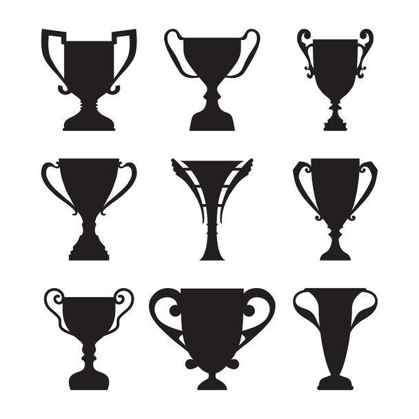 Winner Trophy Cup Silhouette - Διάνυσμα, εικόνα