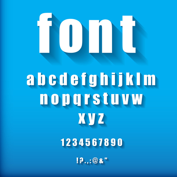 3d font on blue - Vector, Image