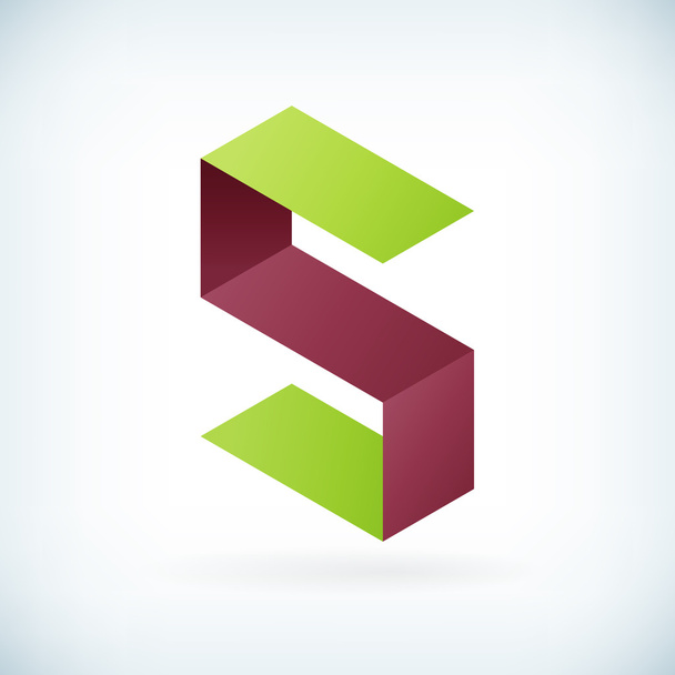 Modern letter S icon flat design element template  - Vector, Image