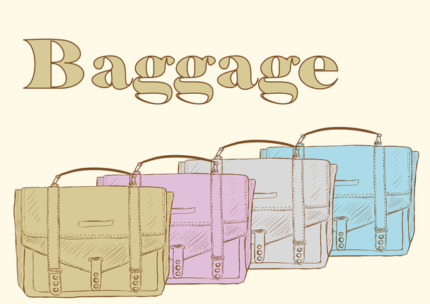 Zakken met Bagage - Vector, afbeelding