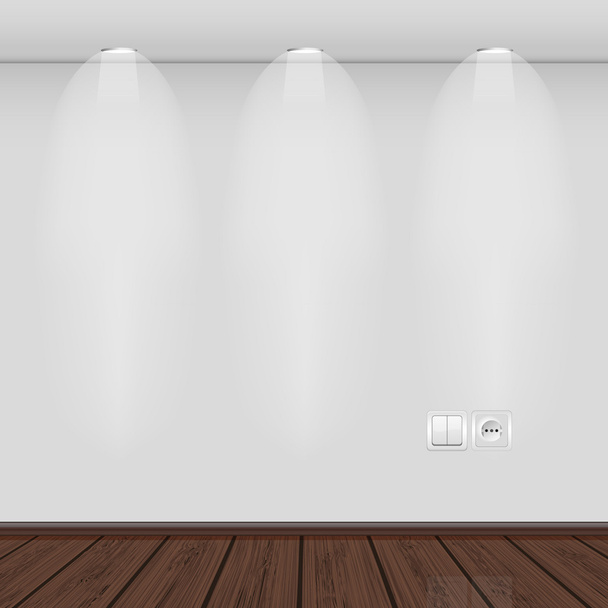 Innenraum mit leerer Wand und parquet.vector Illustration. Beste Wahl - Vektor, Bild