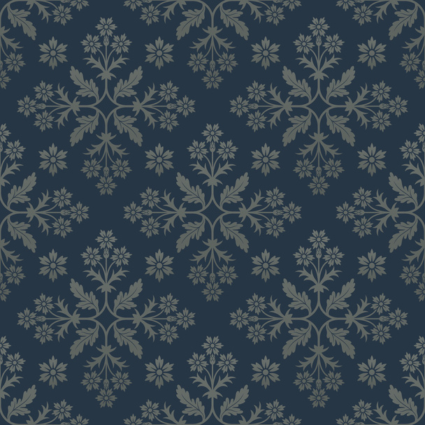 Floral blue seamless pattern. - Vektori, kuva