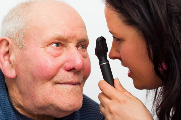 Elderly Man With Vision Problems - Fotoğraf, Görsel