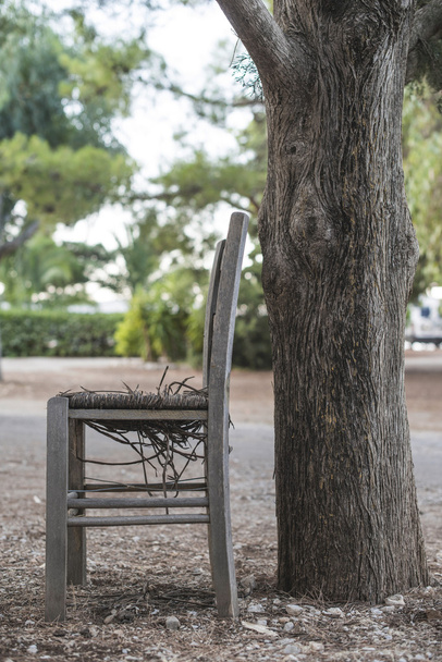 Vintage greek chair - Fotoğraf, Görsel