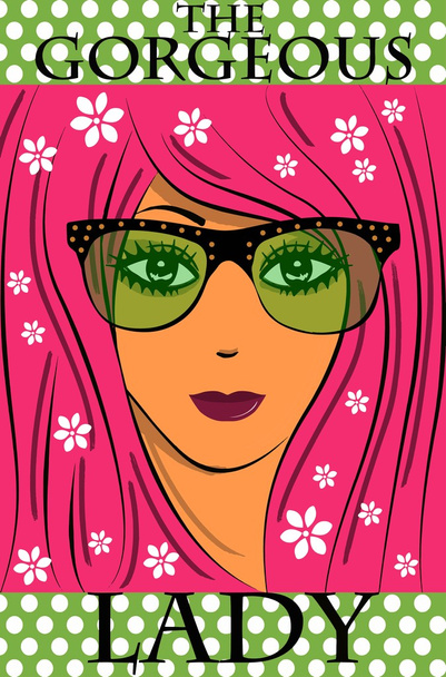 The gorgeous glasses girl - ベクター画像