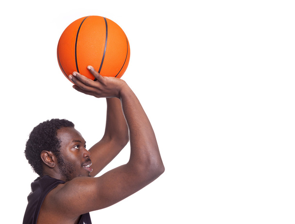 Basketball player with ball - Foto, imagen