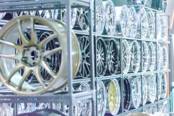 Blur magnesium alloy wheel or mag wheel or max wheels of Car - Photo, Image