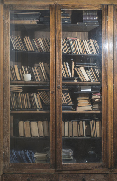 Vecchi libri in una biblioteca d'epoca
 - Foto, immagini