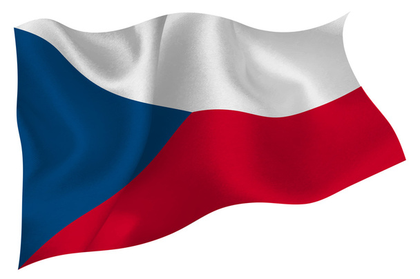 チェコ共和国の旗のアイコン - ベクター画像