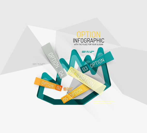 モダンな抽象ビジネス幾何学的なインフォ グラフィック - ベクター画像