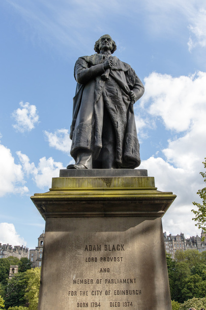 Adam Black heykel yakınındaki Walter Scott anıt Edinburgh, İskoçya, Birleşik Krallık - Fotoğraf, Görsel