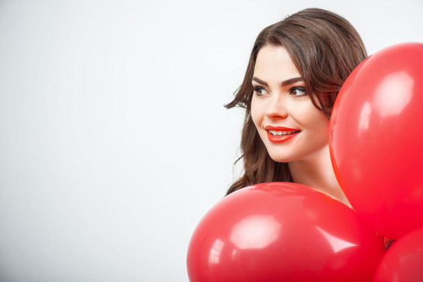 Attractive girl with pretty smile is celebrating - Фото, зображення