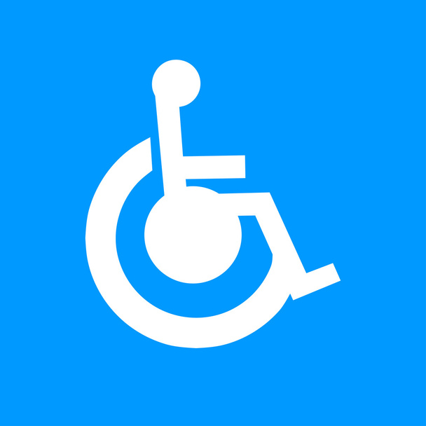 Cripple plat eenvoudige pictogram - Vector, afbeelding