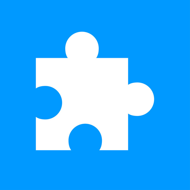 Puzzle Icon on Internet Button Original Vector Illustration - Vector, Image