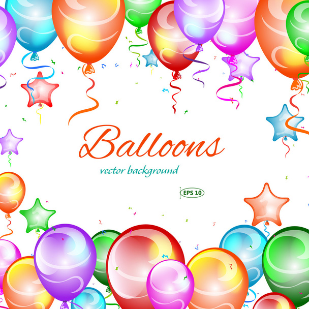 Festive background, balloons - Wektor, obraz