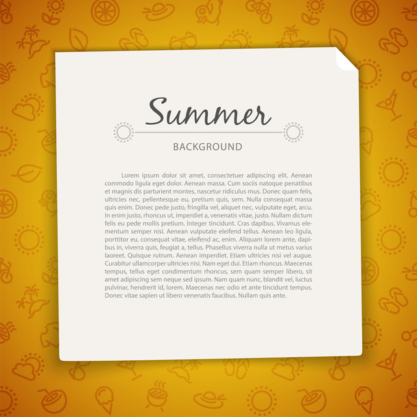 Colorful Summer Background with Copy Space - Vector, Image