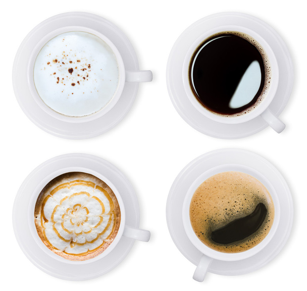 coffee isolated white collection set with clipping path - Foto, imagen