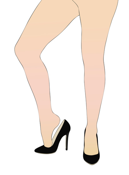 The beautiful legs of a woman - Vector, Image