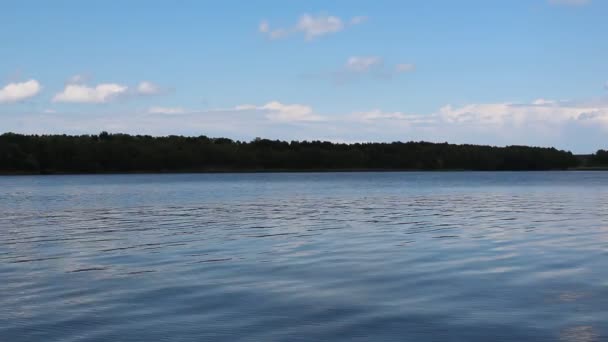 lake landscape, blue sky - Footage, Video