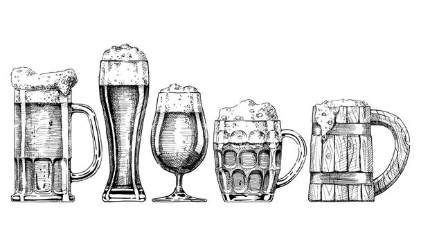 Set de cerveza
 - Vector, imagen