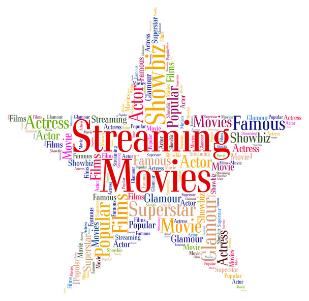 Streaming ταινίες αντιπροσωπεύει εικόνα δείχνουν και τον κινηματογράφο - Φωτογραφία, εικόνα
