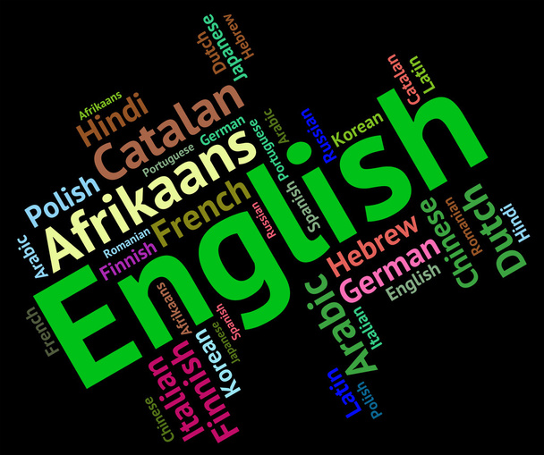 Engelse taal vertegenwoordigt leren Catalaans en Dialect - Foto, afbeelding